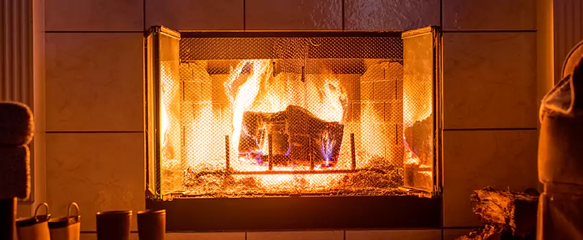 Mendota Hearth Landscape Fireplace Installation in North Port, Florida
