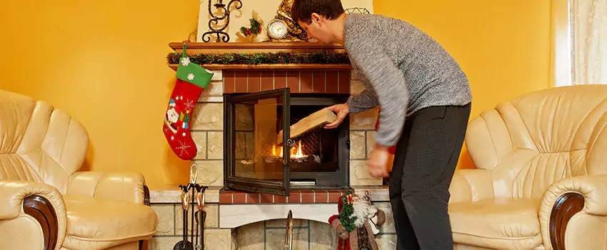 Rusted Metal Fireplace Restoration in North Port, Florida